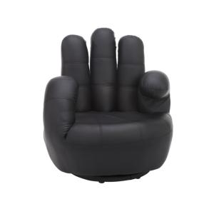 Sillón clásico piel sintética negro