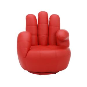 Sillón clásico piel sintética rojo