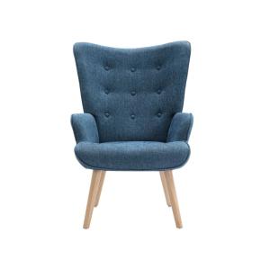Sillón clásico poliéster azul