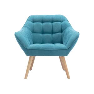 Sillón clásico poliéster azul turquesa