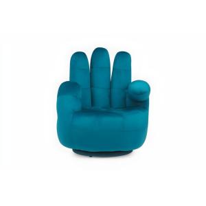 Sillón clásico poliéster azul verdoso