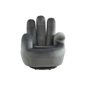 Sillón clásico poliéster gris antracita