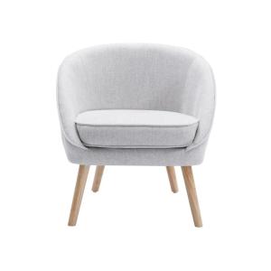 Sillón clásico poliéster gris claro