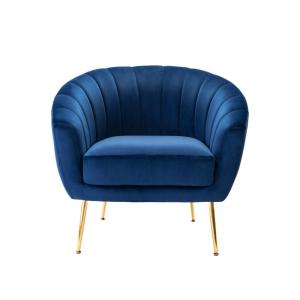 Sillón clásico terciopelo azul eléctrico