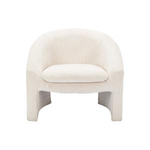 Sillón clásico terciopelo crema