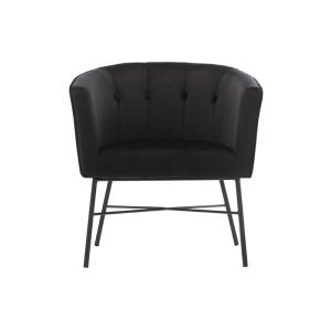 Sillón clásico terciopelo negro