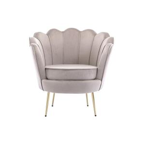 Sillón clásico terciopelo topo