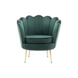Sillón clásico terciopelo verde pino