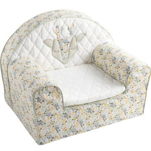 Sillón club de algodón blanco