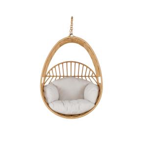 Sillón colgante exterior de resina efecto ratán con cojín c…