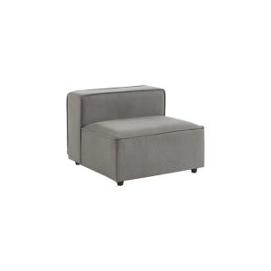 Sillón con asiento, módulo para sofá modular, gris claro