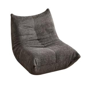 Sillón con revestimiento de suelo de chenilla gris, estilo…