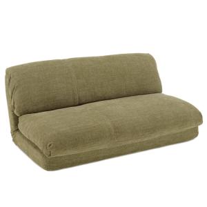 Sillón convertible de 2 plazas en tejido color verde