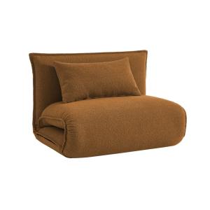 Sillón convertible de borreguito , mostaza
