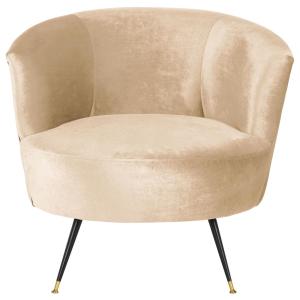 Sillon de acento en madera de eucalipto beige