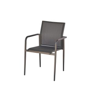 Sillón de aluminio y textileno gris