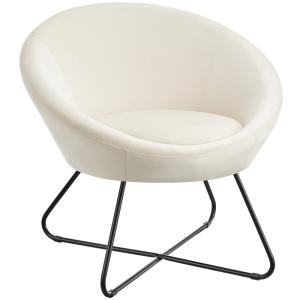 Sillón de cóctel redondo, efecto terciopelo, 83 x 73 x 82 c…
