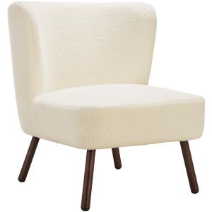 Sillón de cóctel tapizado con funda de bouclé 62 x 73 x 74…