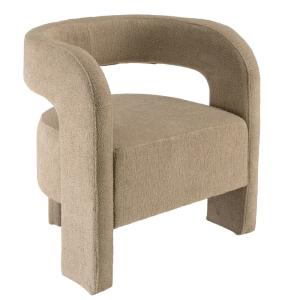 Sillón de diseño de tela beige