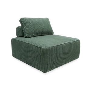 Sillón de diseño para sofá modular de pana, verde