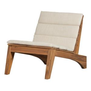 Sillón de exterior de madera de acacia con cojín