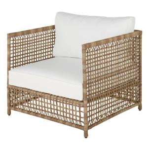 Sillón de exterior de resina trenzada reciclada efecto ratá…
