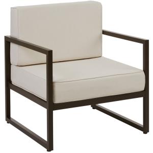 Sillón de jardín, 1 plaza, tapizado grueso, 74x78x85 cm, ma…