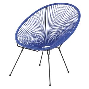 Sillón de jardín azul redonda