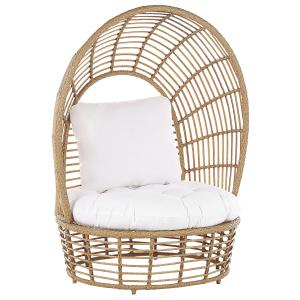 Sillón de jardín beige ratán