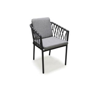 Sillón de jardín de aluminio y cuerda