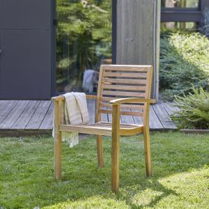 Sillón de jardín de teca maciza