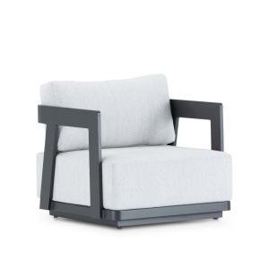 Sillón de jardín en aluminio antracita