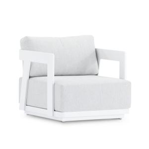 Sillón de jardín en aluminio blanco