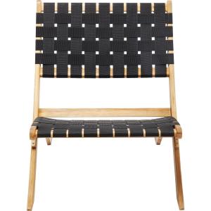 Sillón de jardín plegable negro