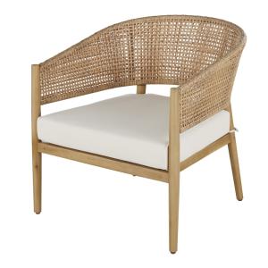 Sillón de jardín profesional de resina trenzada efecto ratá…