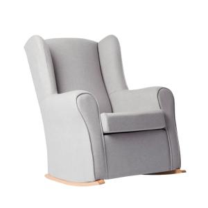 Sillón de lactancia de poliéster gris 76 x 103