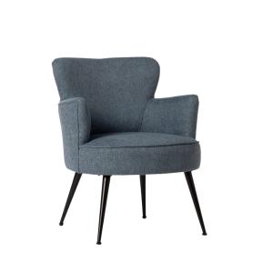 Sillón de lectura de poliéster azul 67 x 83