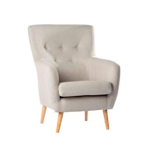 Sillón de lectura de poliéster beige 72 x 96