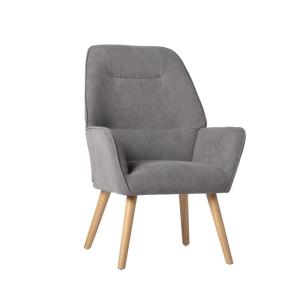 Sillón de lectura de poliéster gris 65 x 93
