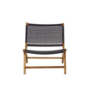 Sillón de madera de teca maciza y tela