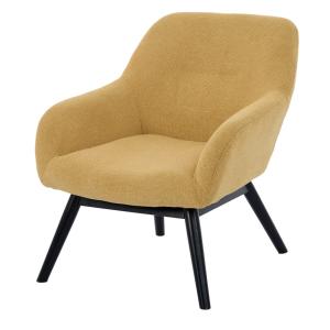 Sillón de madera negra y tela trendy safran
