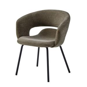 Sillón de mesa de tela Luxury marron