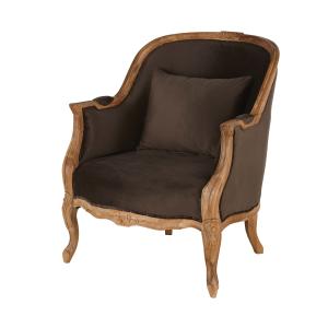 Sillón de pastor terciopelo gris antracita