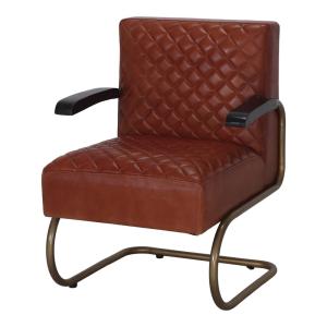 Sillón de piel galápagos - baño metal envejecido - 87x65x66…