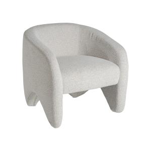 Sillón de poliéster en color blanco roto de 76x76x76cm