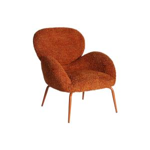 Sillón de poliéster en color naranja jaspeado de 85x75x85cm…