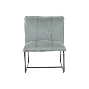 Sillon de poliester y metal en verde menta 66x71x77cm