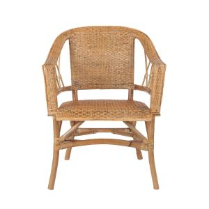 Sillón de ratán de estilo bohemio - l58 cm