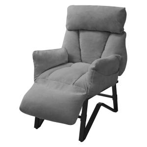 Sillón de relax reclinable gris ajustable tapizado funda de…