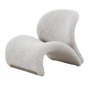 Sillón de salón en tela color arena